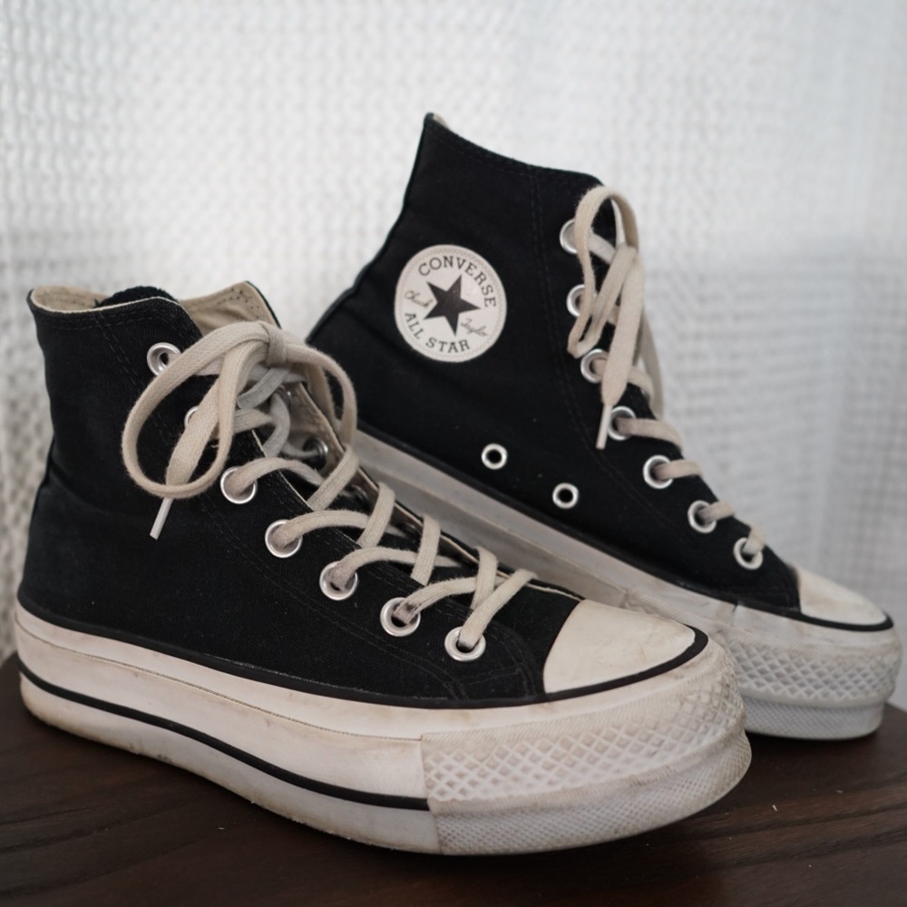 Black Hightop Platform Converse